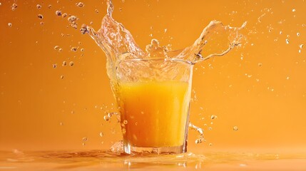 Splashing orange juice