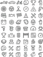 Set of hand drawn business icons in vector style with doodle sketches and symbols for web and mobile design