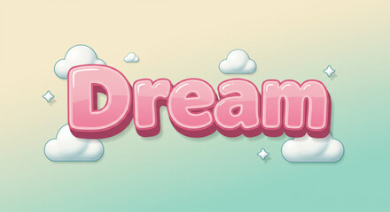 Dreamy Pink 3D Text Effect Sweet, Cute, and Fun Typography