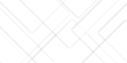 Abstract white background design with layers of textured white transparent material in triangle and squares shapes. White color technology concept geometric line vector white light grey background.	
