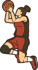 basketball player with ball