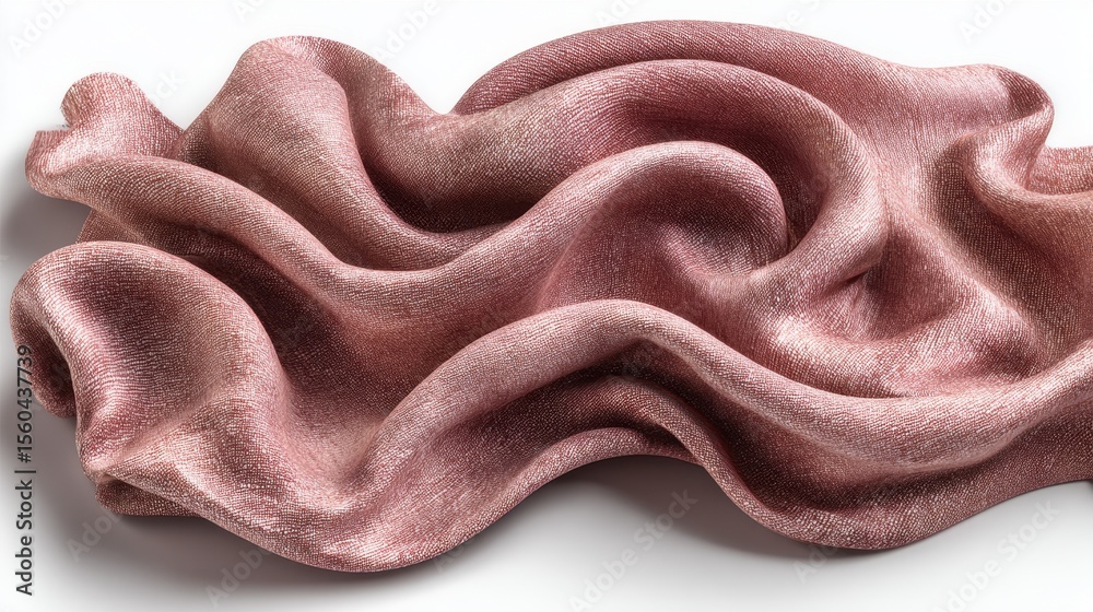 Poster elegant dusty rose fabric is artistically draped in soft folds, catching the light and creating a lu