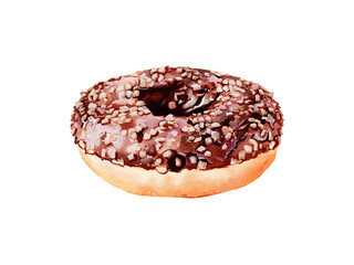 Donut watercolor clipart