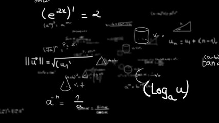 math equation handwriting loop animation on black background  - Powered by Adobe