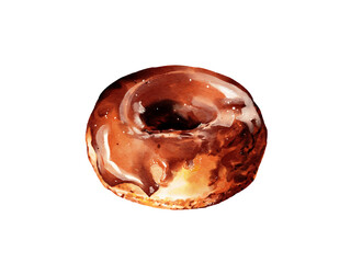 Donut watercolor clipart