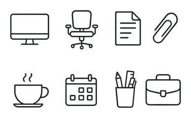 Financial and accounting icons collection, finance and bookkeeping design symbols