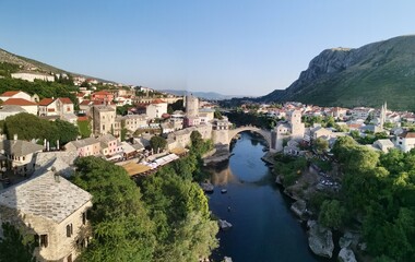 Obraz premium view of the city of mostar