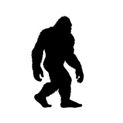 Fototapeta premium Premium Vector Collection of Mysterious Bigfoot Silhouette Icons for Wildlife and Design Projects