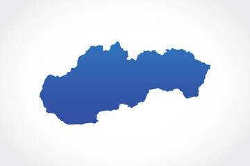 Fototapeta premium Vector graphic artwork suitable for print and web containing flat detailed map of SLOVAKIA