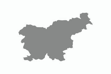 Obraz premium Vector graphic artwork suitable for print and web containing flat detailed map of SLOVENIA