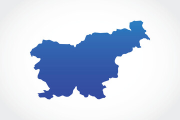 Vector graphic artwork suitable for print and web containing flat detailed map of SLOVENIA