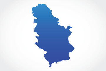 Fototapeta premium Vector graphic artwork suitable for print and web containing flat detailed map of SERBIA