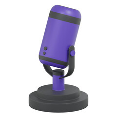 3D Render Isometric Microphone Vector