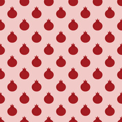 Seamless Pattern of Pomegranate Illustration.