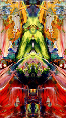 Abstract art background . Hand painting artwork on canvas .