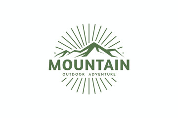 Vintage and Retro Mountain Logo
