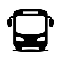 Bus symbol bus stop sign symbol vector icon isolated on white