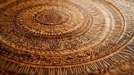 Fototapeta premium Meditation mandala drawn in tribal spiritual lines high resolution picture