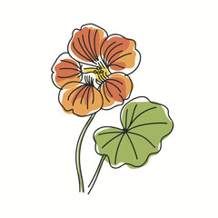 Fototapeta premium A minimalist line drawing illustration of a person in profile showcasing a clean silhouette against a white background perfect for graphic design