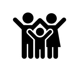 Family Icon silhouette vector illustration isolated