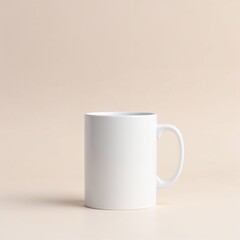 Obraz premium white cup on wooden table