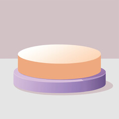 Pastel-Colored Round Display Platform Modern Minimalist Design 