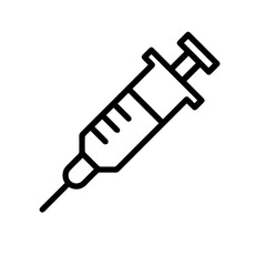 syringe line icon vector isolated on background