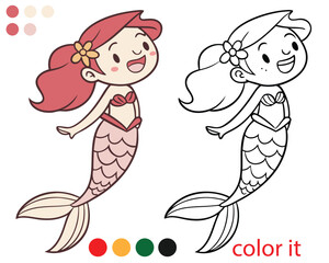 Adorable Mermaid Coloring Book for Kids – Cute Ocean Princesses, Magical Underwater Scenes & Sea Friends