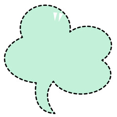 Speech bubble line art design. Different colors comment icons