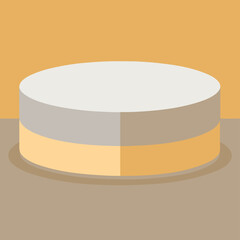 Abstract Cylindrical Platform Minimalist Design Element for Presentations and Mockups