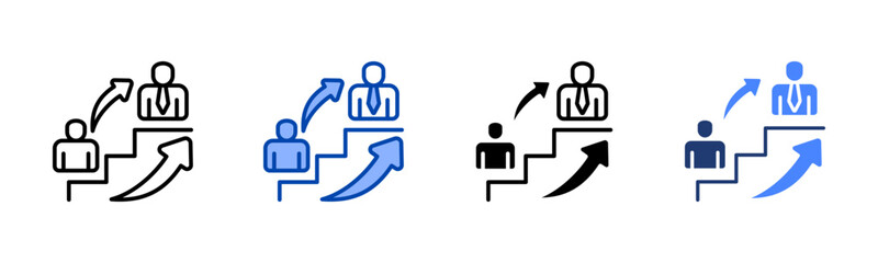 Succession Planning icon set multiple style collection