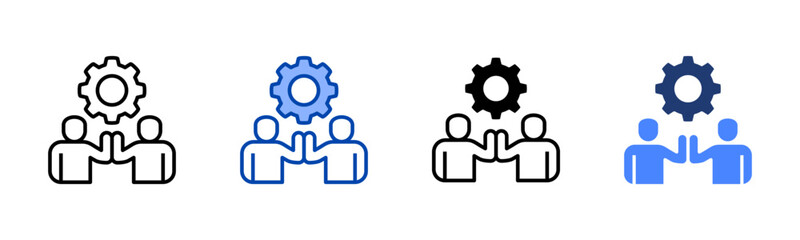 Employee Engagement icon set multiple style collection
