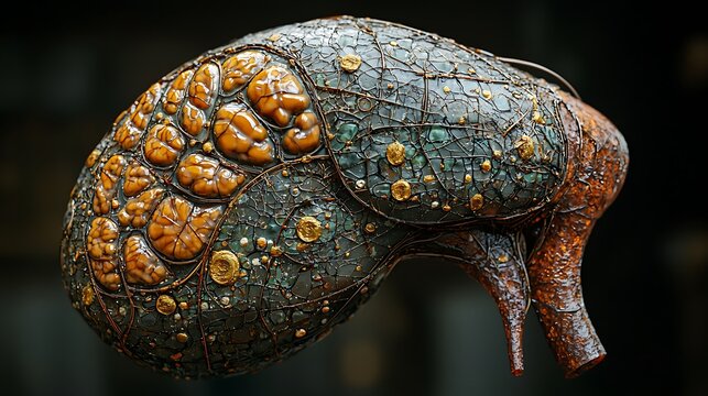 Cyberpunk brain with cracked shell