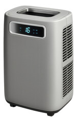 A lightweight portable air conditioner with a handle, convenient for moving between rooms in a vacation home.
