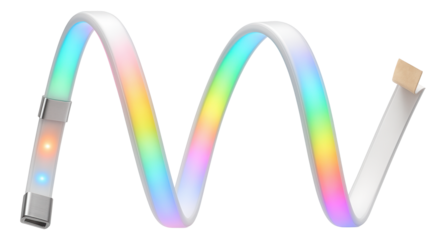 Smart LED strip lights for commercial use in a cafe, offering dynamic lighting to attract and engage customers.