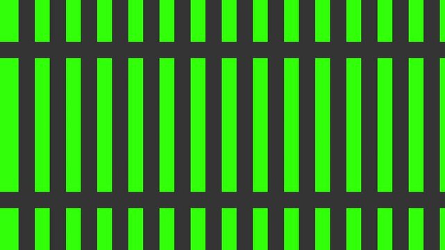 2d gray prison bars closing down on green screen, jail or prison lockup animation