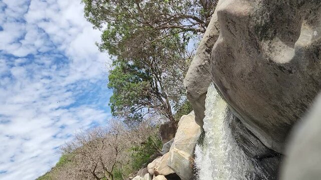 Refreshing Waterfall in Brazil's Caatinga Biome