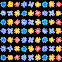 Florar Pattern. Abstract Floral Background Design with Artistic Botanical Elements