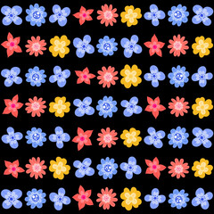 Florar Pattern. Abstract Floral Background Design with Artistic Botanical Elements