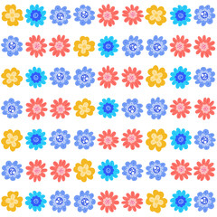 Florar Pattern. Abstract Floral Background Design with Artistic Botanical Elements