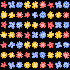 Florar Pattern. Abstract Floral Background Design with Artistic Botanical Elements