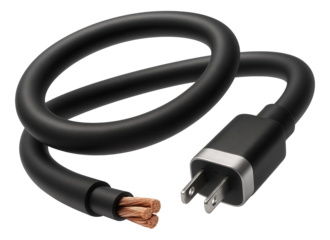 Heavy-duty flexible cable for powering residential air conditioning units, providing durability and high current capacity.