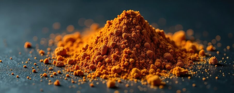 Close-up shot of brown heroin powder, a highly addictive opioid drug, meticulously prepared on a dark surface The image depicts the dangerous reality of drug preparation , illicit, surface, crime