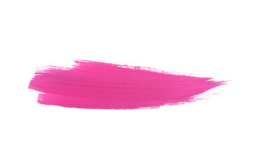 Pink watercolor paint brush stroke isolated on transparent background. watercolor png.	