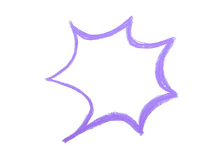 Hand drawn speech bubble colored pencil on transparent background. speech bubble png.