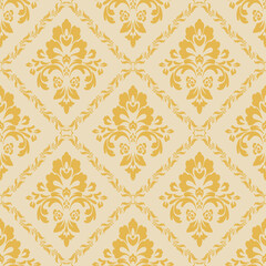 Elegant Damask Seamless Pattern. Vector design for Wallpaper, Fabric, Branding, Packaging, Invitations, Wedding, Home Decor Design