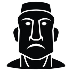 Mysterious Stone Figure Icon of Polynesian Island Culture and Ancient History