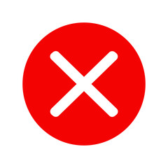 Obraz premium Cross mark icon vector design. Wrong symbol illustration. Incorrect sign. Red wrong sign.