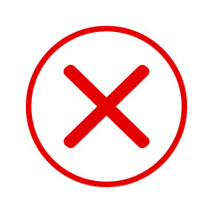 Obraz premium Cross mark icon vector design. Wrong symbol illustration. Incorrect sign. Red wrong sign.
