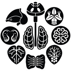 Human health icon set vector design 
